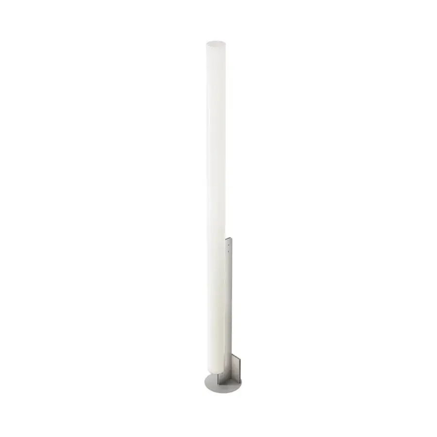 Exceptional Kundalini Model T floor lamp with an opal methacrylate tubular diffuser and matte gray metallic finish