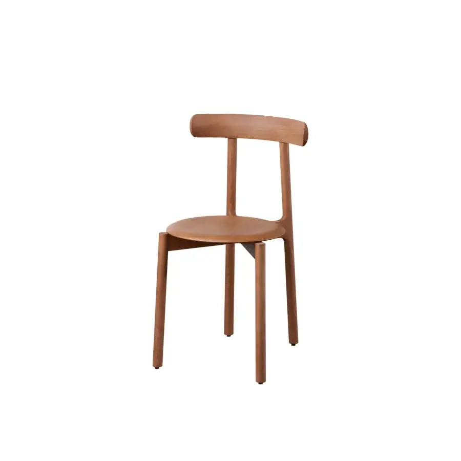 Exceptional Miniforms Bice chair in light brown with a matte finish and balanced flap-ears backrest crafted in Italy