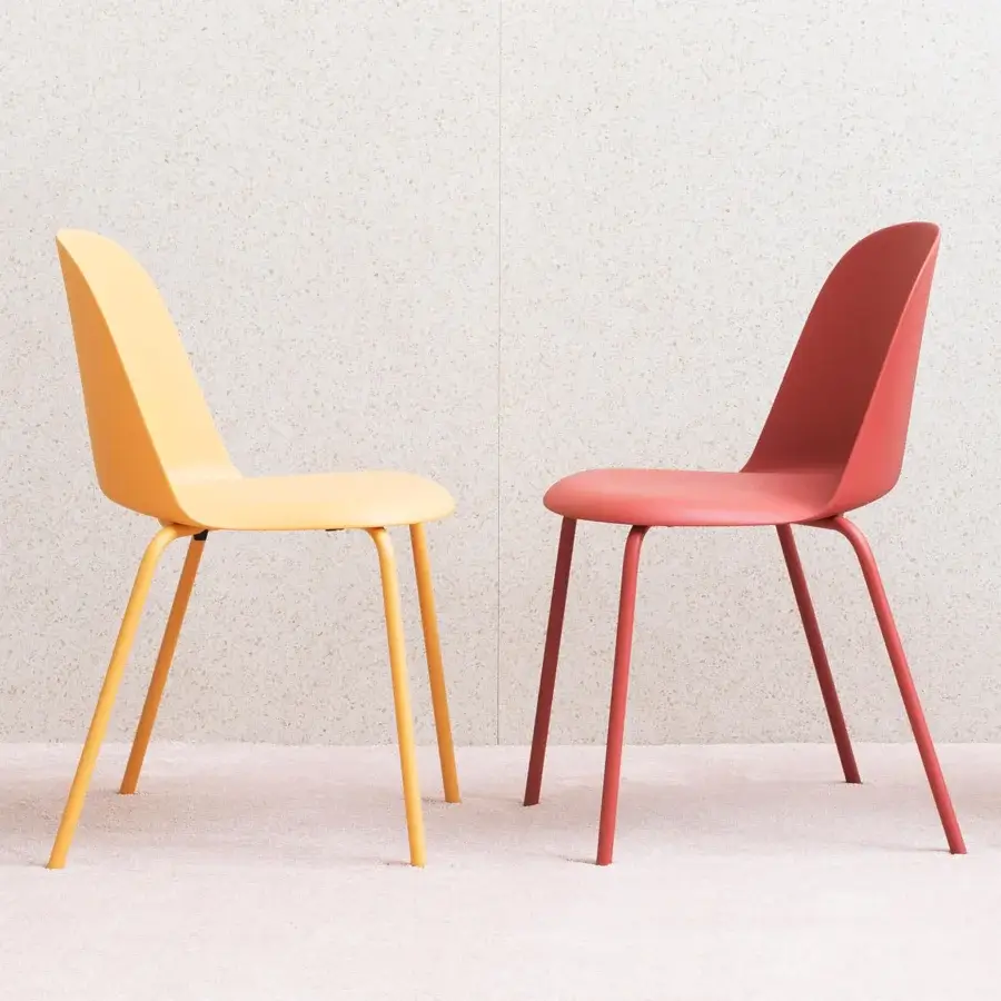 Distinguished Miniforms Mariolina Basic chair in reddish-brown polypropylene with a matte finish balances style and enduring design