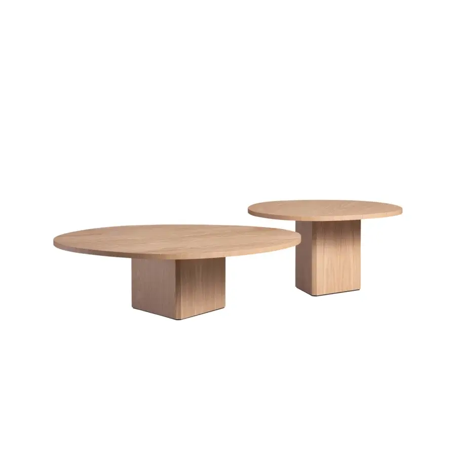 Harmonious Miniforms Albio coffee table crafted in wood with a light brown matte finish and balanced form