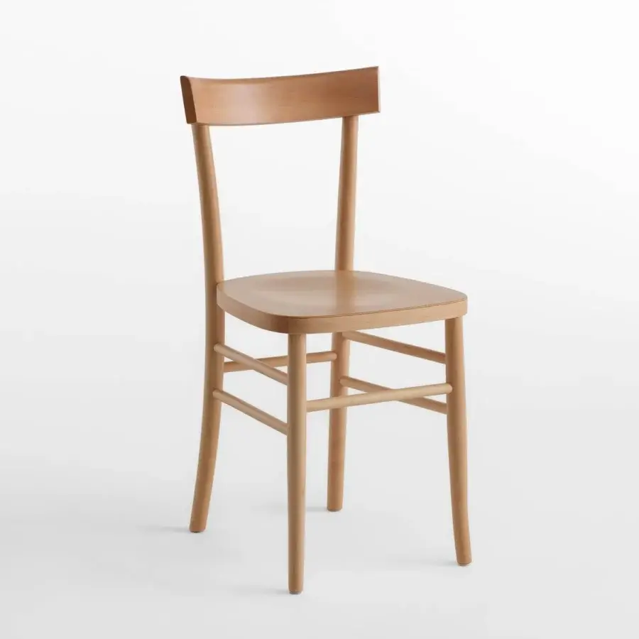Distinguished Casamania Cherish chair crafted in Italy with light wood and clean lines, presenting a smooth matte finish