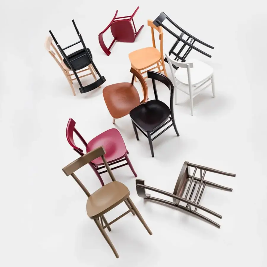 Elegant Casamania Cherish chair crafted in Italy with geometric design and uniformly coated matte red finish