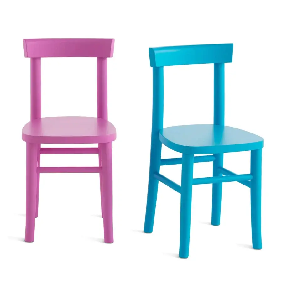 Distinctive Casamania Cherish chair crafted in Italy with a smooth blue finish and three-slat structure for comfortable seating