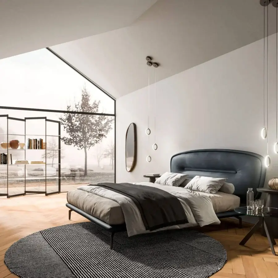 Elegant Ozzio Italia Sole suspension lamp with a ring-shaped diffuser crafted for soft ambient light in modern domestic environments