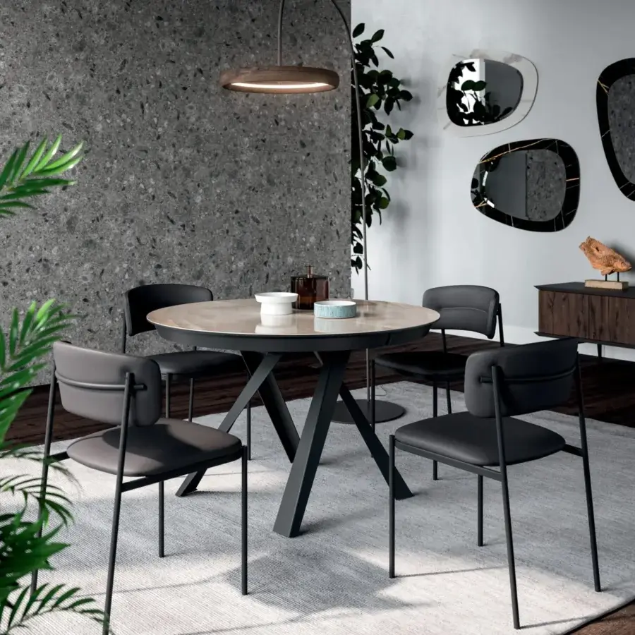 Superior Ozzio Italia Astrum floor lamp in brown metal with a matte finish providing homogeneous light diffusion