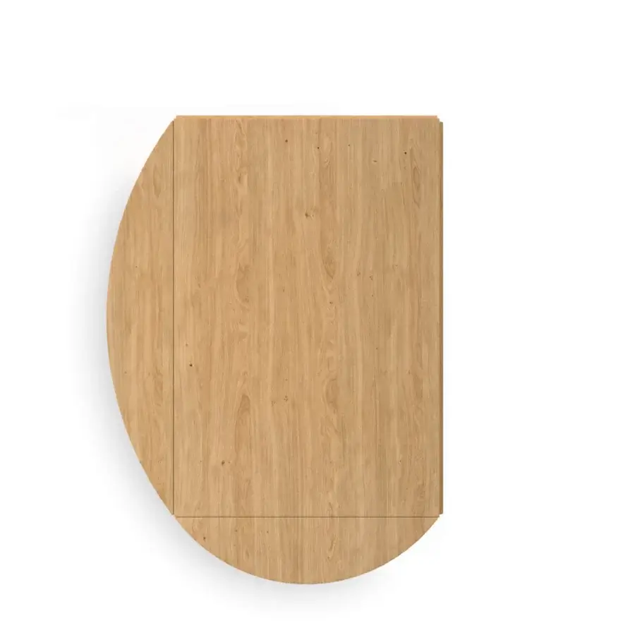 Superior Ozzio Italia Ellis transformable coffee table in light natural wood with crossing solid wood base and adjustable top