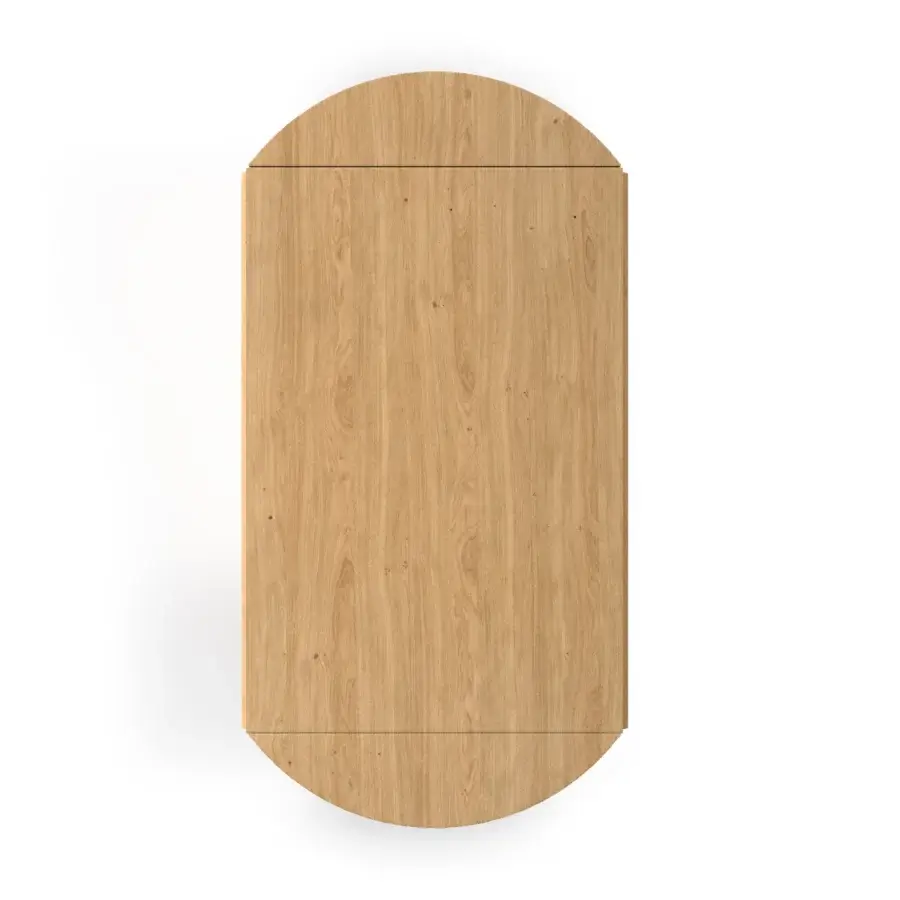 Exceptional Ozzio Italia Ellis transformable table with crossing solid wood base and smooth natural wood finish