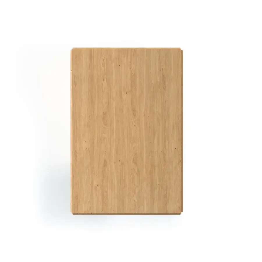 Distinguished Ozzio Italia Ellis transformable table with light brown wood and smooth visible grain pattern
