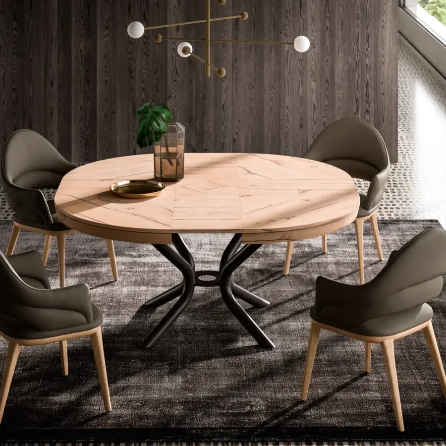 Elegant Ozzio Italia Baia chair with sinuous lines and a solid ash structure in a muted taupe tone