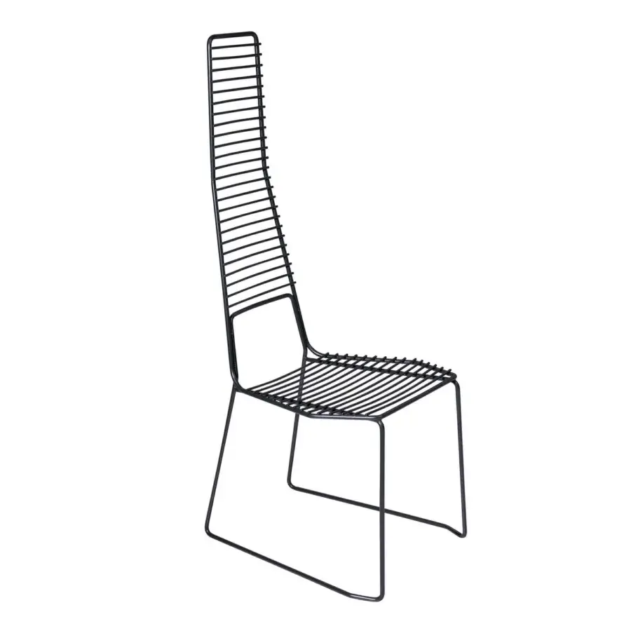 Captivating Casamania Alieno chair crafted from painted metal with a uniform tone and geometric form