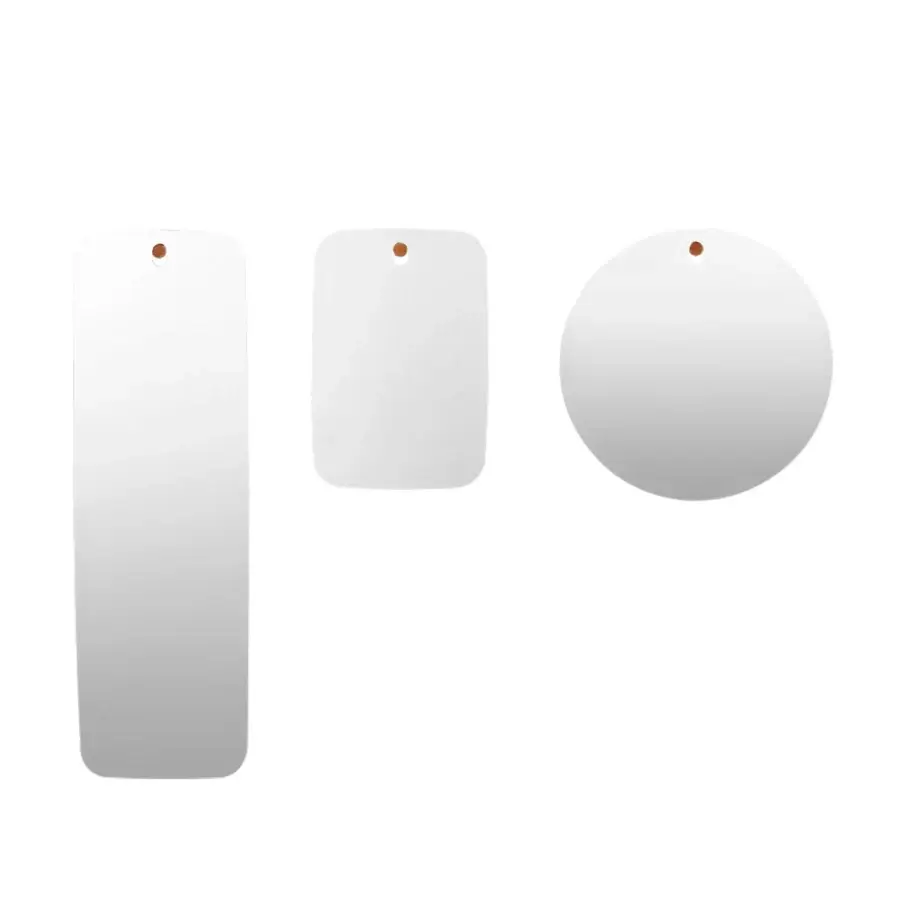 Exceptional Miniforms Les Brother mirror in reflective glass with a distinctive wooden beauty spot wall mount