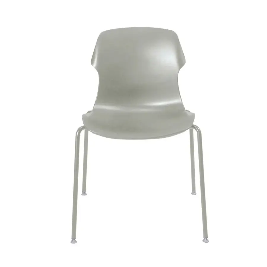 Distinguished Casamania Stereo chair crafted in Italy with rounded ergonomic form and smooth matte light gray finish