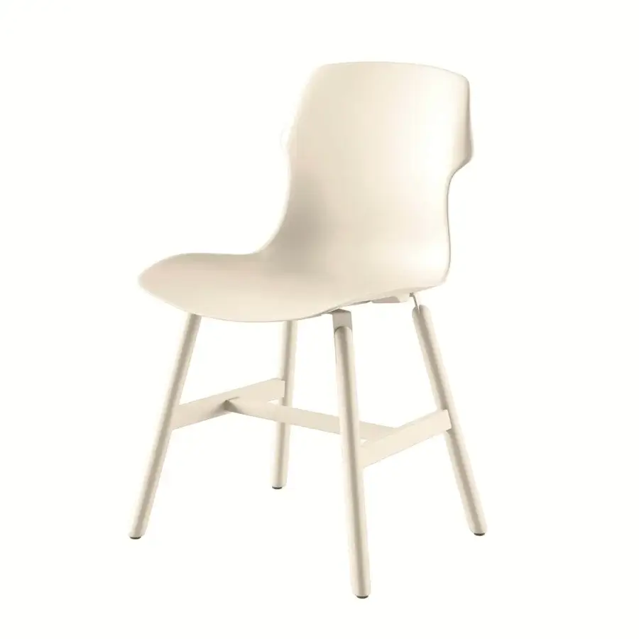 Distinguished Casamania Stereo chair crafted in Italy with uniform light off-white tone and smooth matte finish
