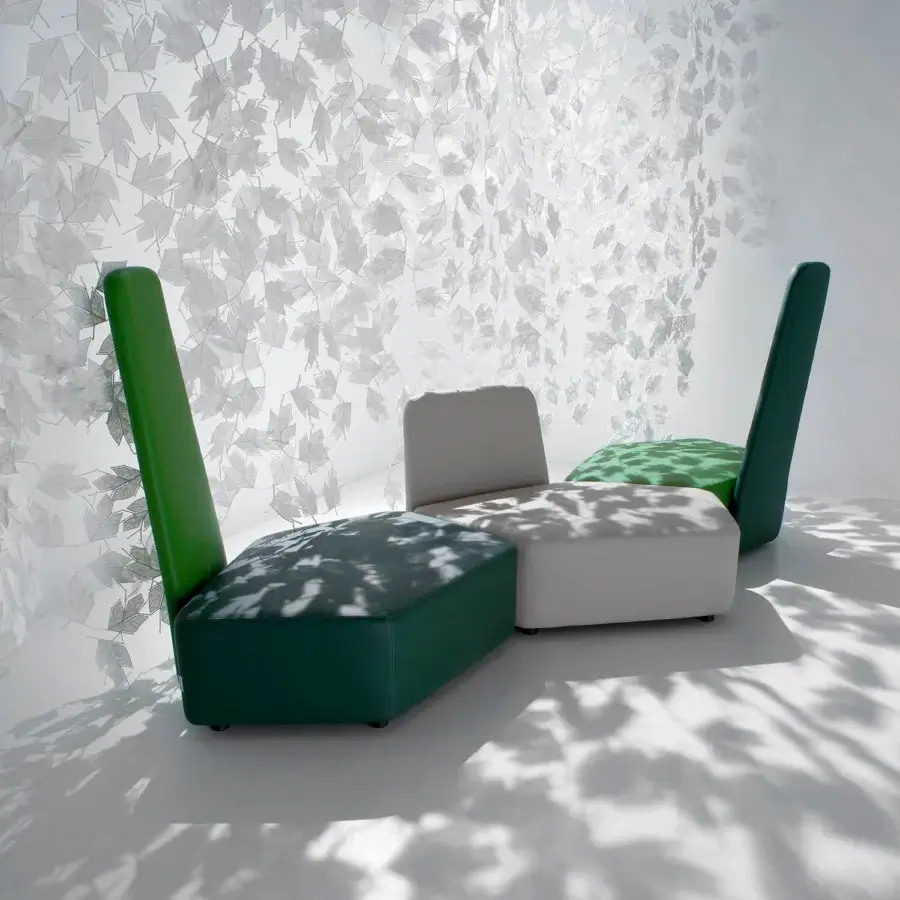 Captivating Casamania Maria Leaf screen crafted in Italy with a leaf grain texture for indoor or outdoor use