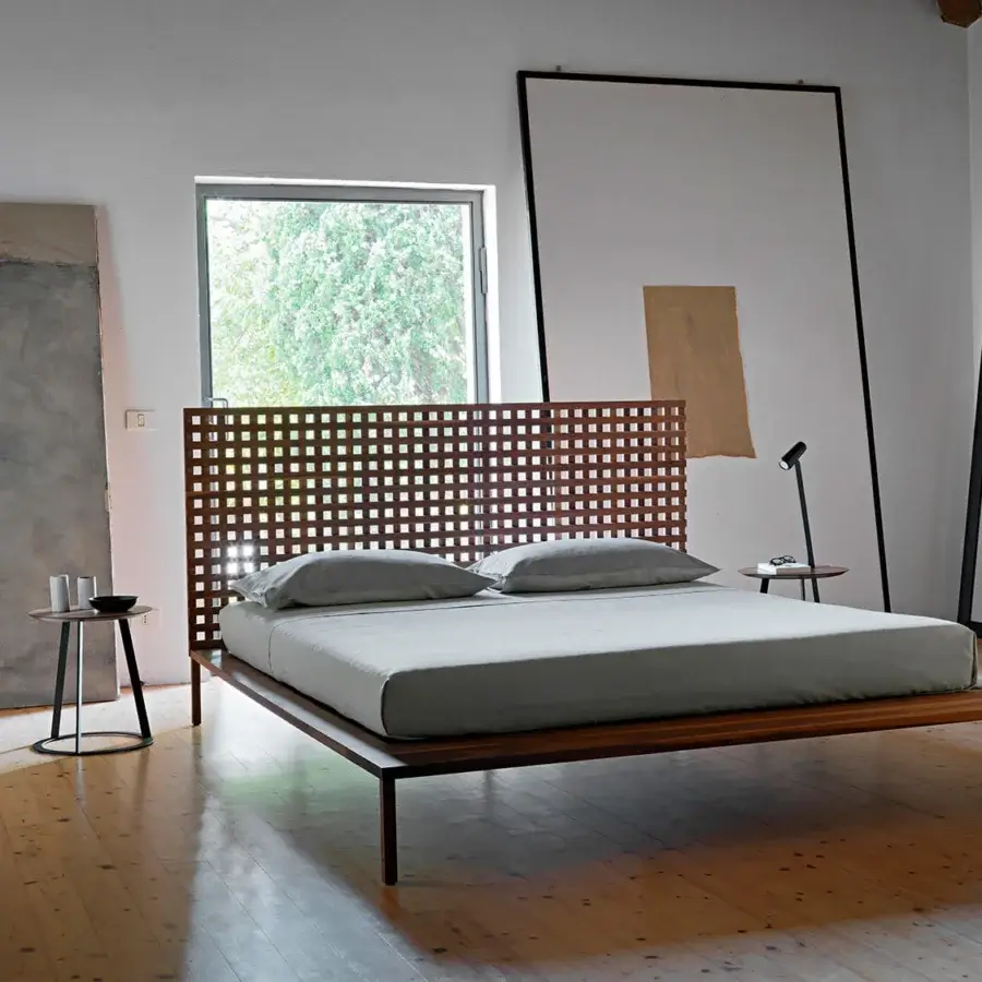 Distinguished Horm Yume Black mirror crafted in Italy with a slim, black painted aluminum frame and reflective surface