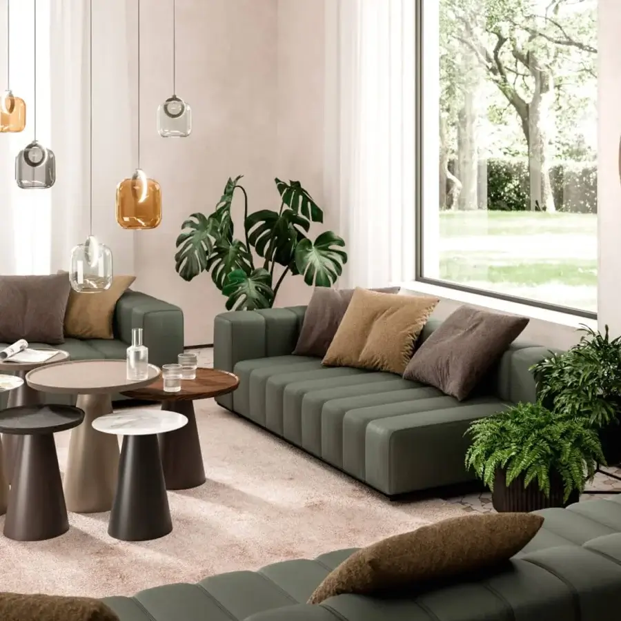 Superior Ozzio Italia Botticelle suspension lamp with a round metal body and glossy clear blown glass diffuser