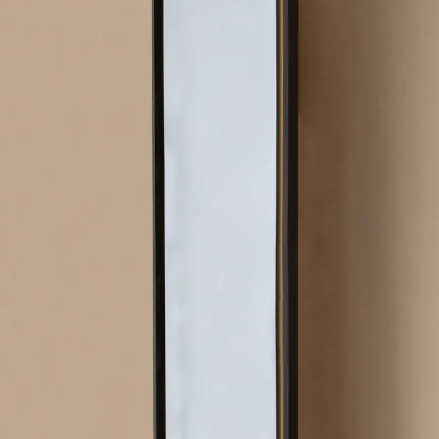 Exquisite Casa Casati Splendo wall mirror with clear glass, synthetic gold leaf and glossy wood finish