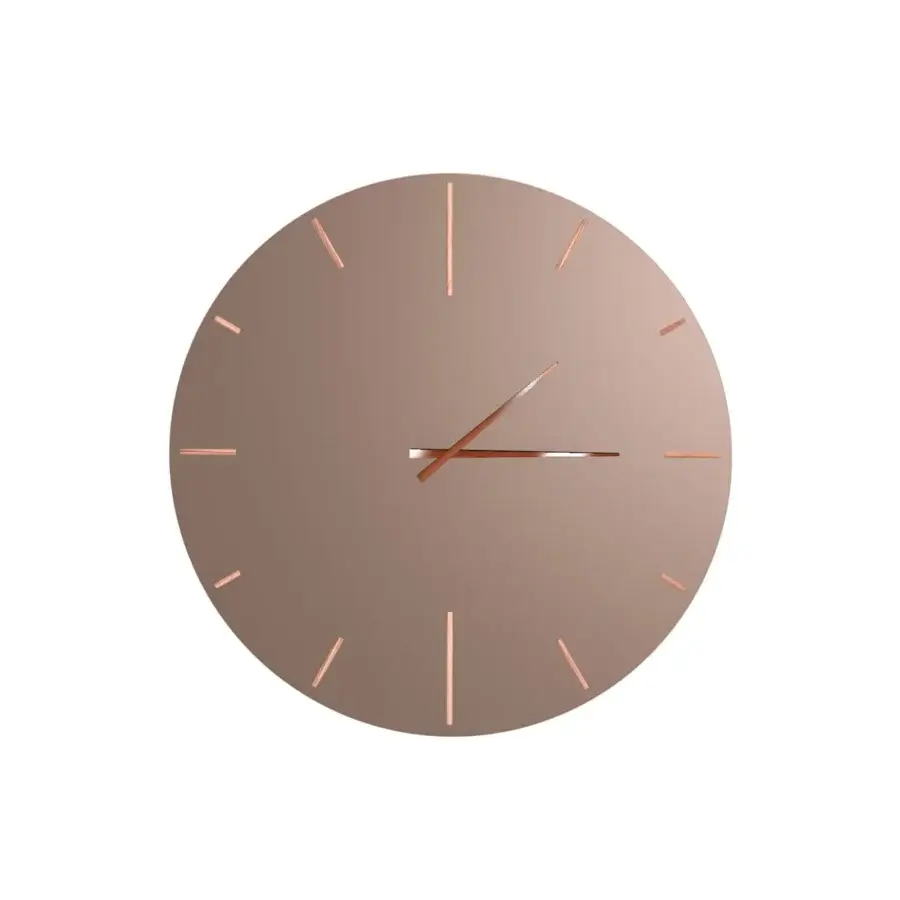Elegant Ozzio Italia Replay clock and mirror crafted in crystal with wooden rods and bronze finish