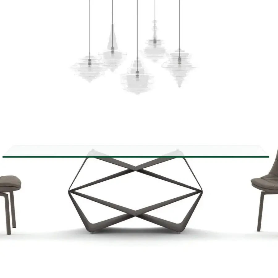Lavish Ozzio Italia Selena - Siria chair with upholstered seat and straight metal legs in a matching hue
