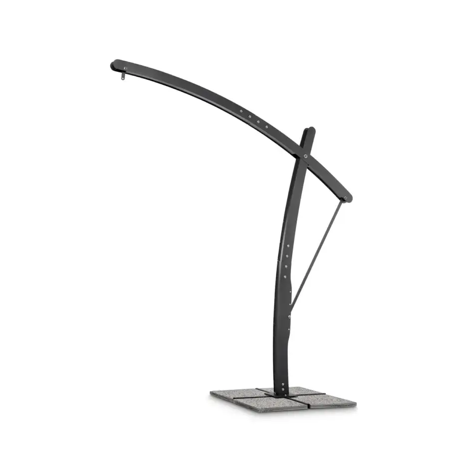 Elegant Masiero DRYLIGHT Chandelier outdoor lighting built with six arms and pendants in dark gray matte methacrylate