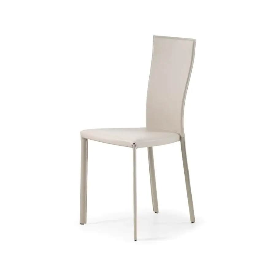 Exceptional Cattelan Italia Nina chair in genuine leather with sleek lines and a smooth matte finish
