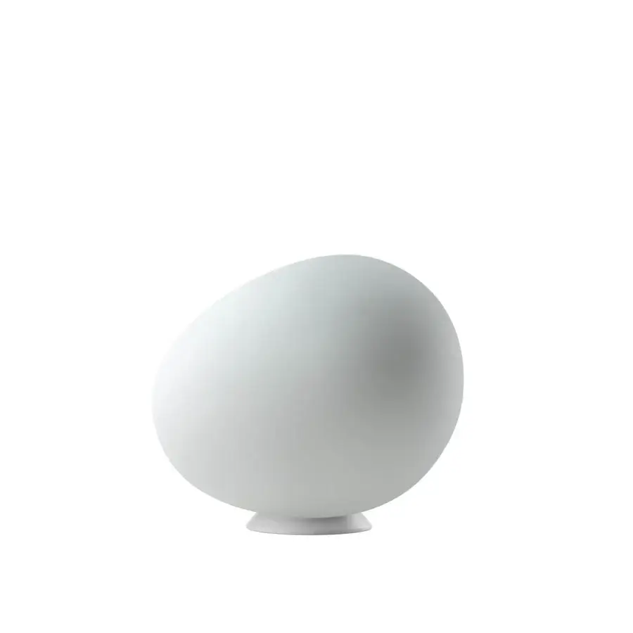 Distinctive Foscarini Gregg Outdoor lamp crafted in rotational molded polyethylene with a light grey epoxy powder coated zinc alloy base and matte finish