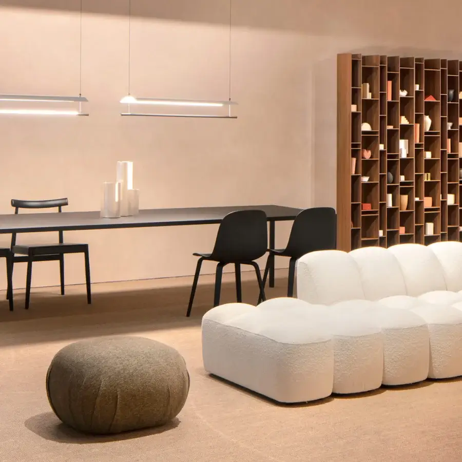 Distinguished MDF Italia Tense Material Heritage table crafted in natural oak with a unique ‘sgorbiatura’ finish and steel legs