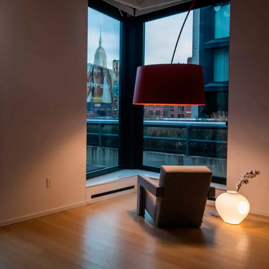 Superior Foscarini Twice As Twiggy floor lamp with spherical fiberglass shade and painted aluminum cone