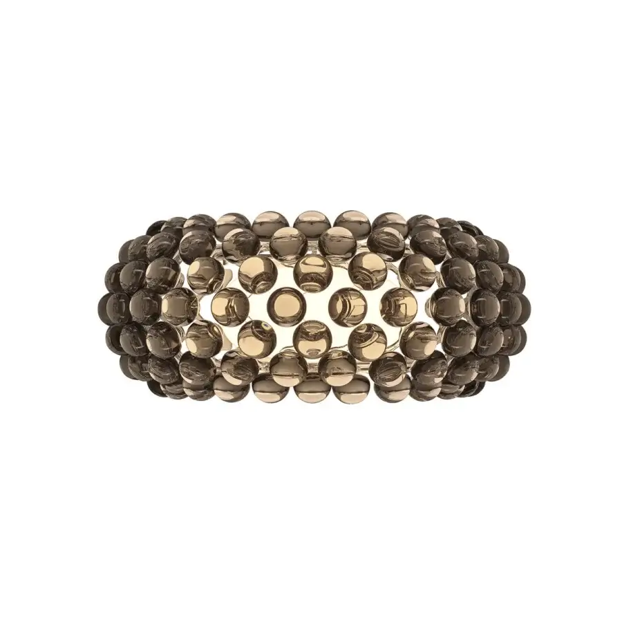 Superior Foscarini Caboche Plus wall lamp built with transparent PMMA spheres and etched opaline glass diffuser