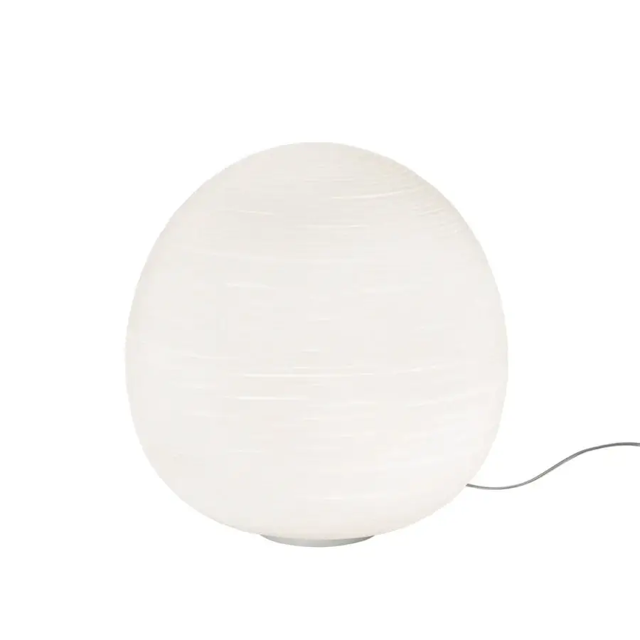 Distinguished Foscarini Rituals lamp with a striped blown glass shade and epoxy powder-coated metal base