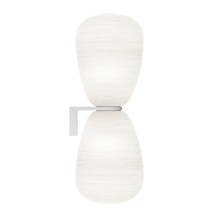 Exceptional Foscarini Rituals wall lamp crafted in blown glass with a striped plaster-like matte finish