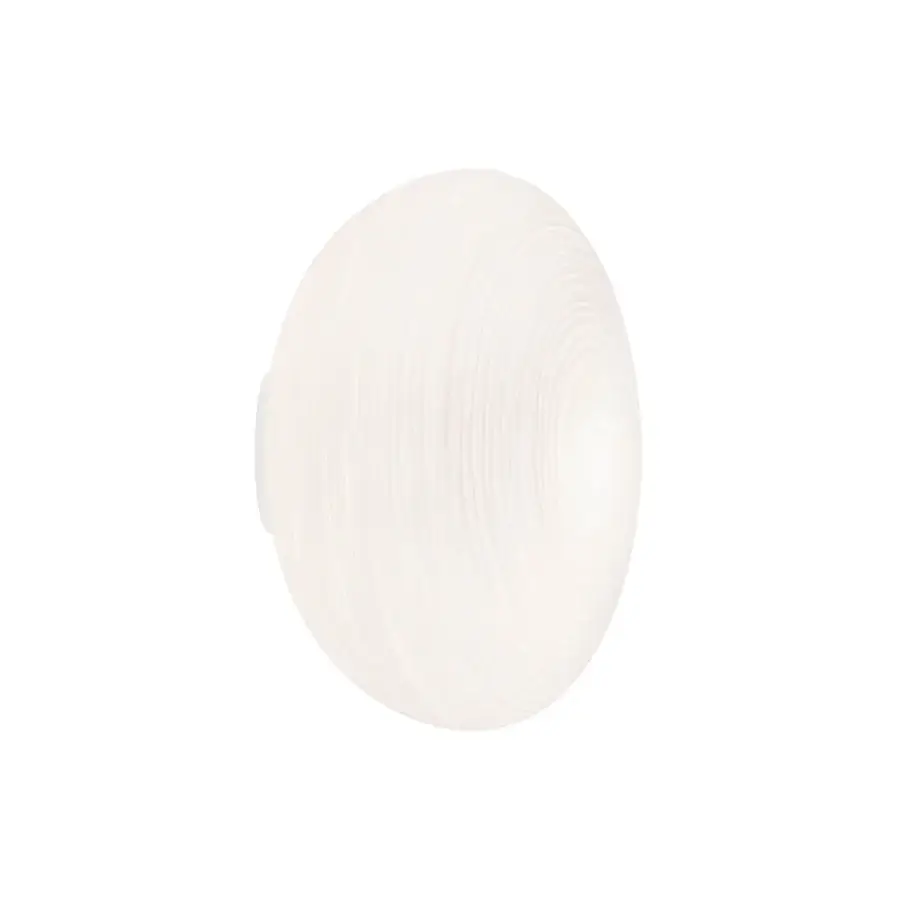 Distinguished Foscarini Rituals wall lamp with a striped blown glass diffuser and epoxy powder coated metal mount