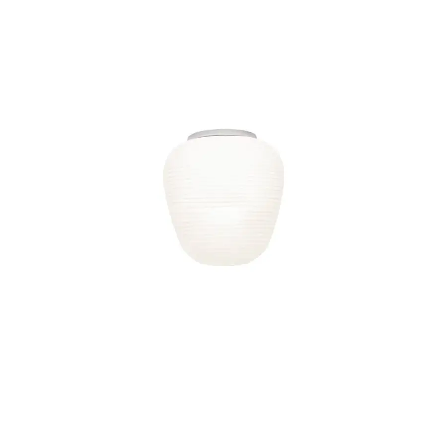 Distinguished Foscarini Rituals Semi wall lamp with striped blown glass and plaster-like finish crafted in epoxy powder coated metal