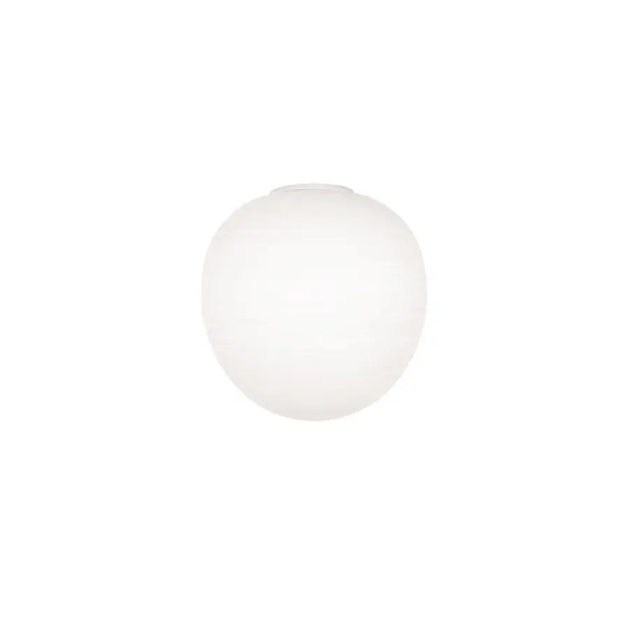 Superior Foscarini Rituals Semi wall lamp with white blown glass, striped effect and epoxy powder coated metal mount