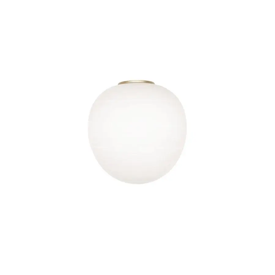 Distinguished Foscarini Rituals Semi wall lamp with hand-blown glass, striped effect and plaster-like finish crafted in Italy
