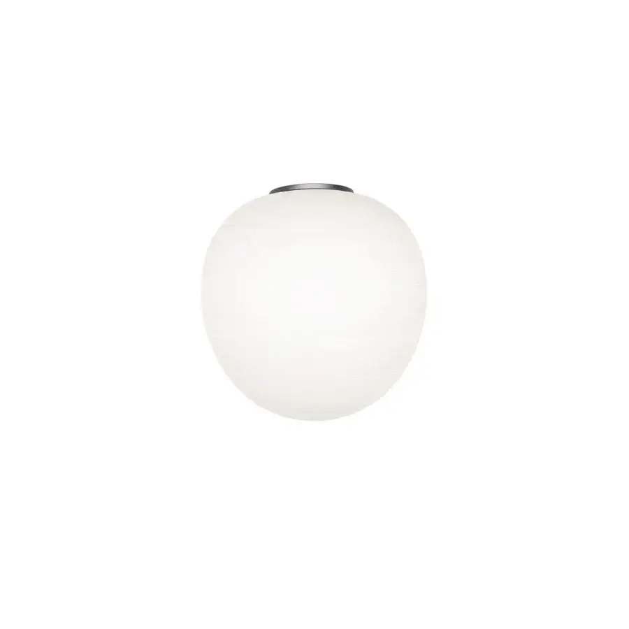 Exceptional Foscarini Rituals Semi wall lamp with hand-blown glass, striped effect and plaster-like matte finish crafted in Italy