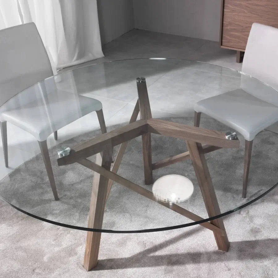 Distinguished Pacini & Cappellini Eva chair with light gray textile and solid ash wood showcasing a light-toned finish