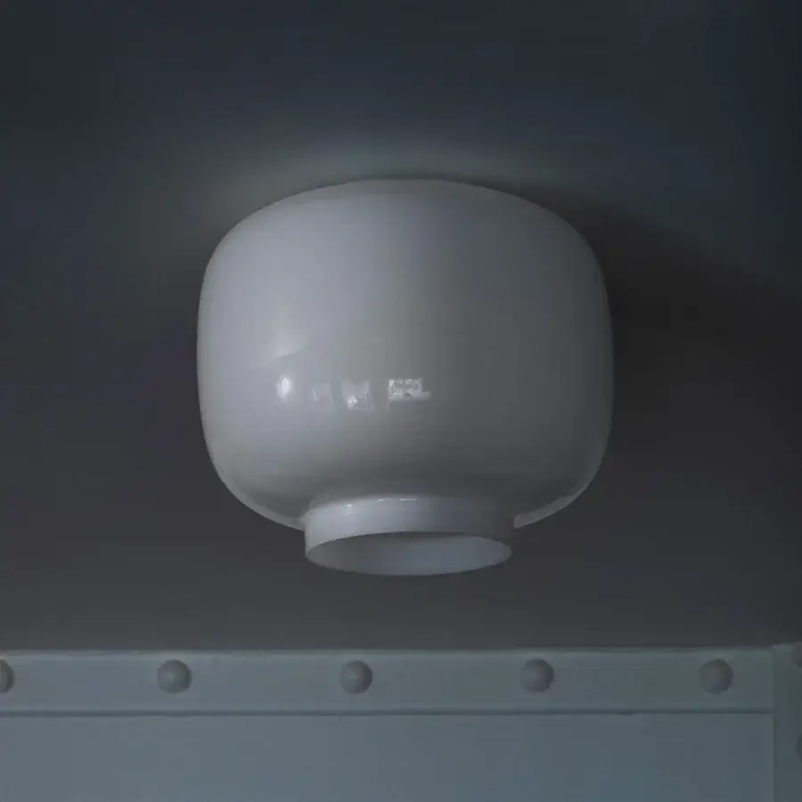 Superior Foscarini Chouchin ceiling lamp with hand-blown cased glass diffuser and glossy finish