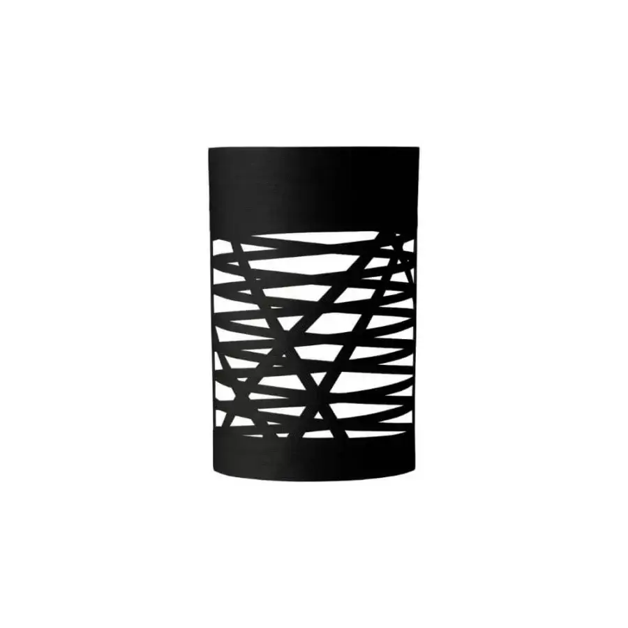 Exceptional Foscarini Tress wall lamp crafted in fiberglass-based composite with a black epoxy powder coated zamak mounting