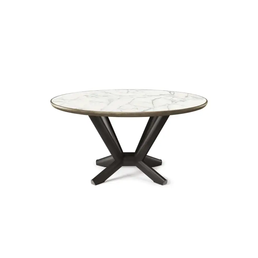 Distinguished Cattelan Italia Planer Keramik Premium table with marble-patterned ceramic top and bronze lacquered trim built with a geometric steel base