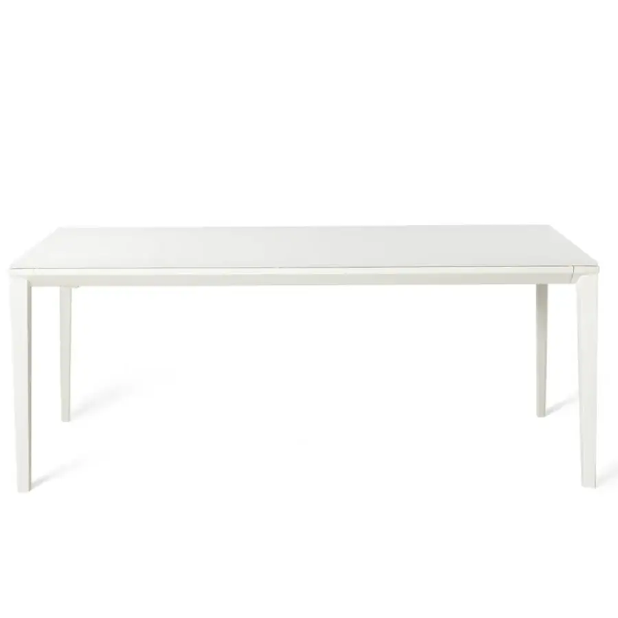 Distinguished Bontempi Echo table crafted in Italy with a smooth matte white finish and adaptable geometric lines