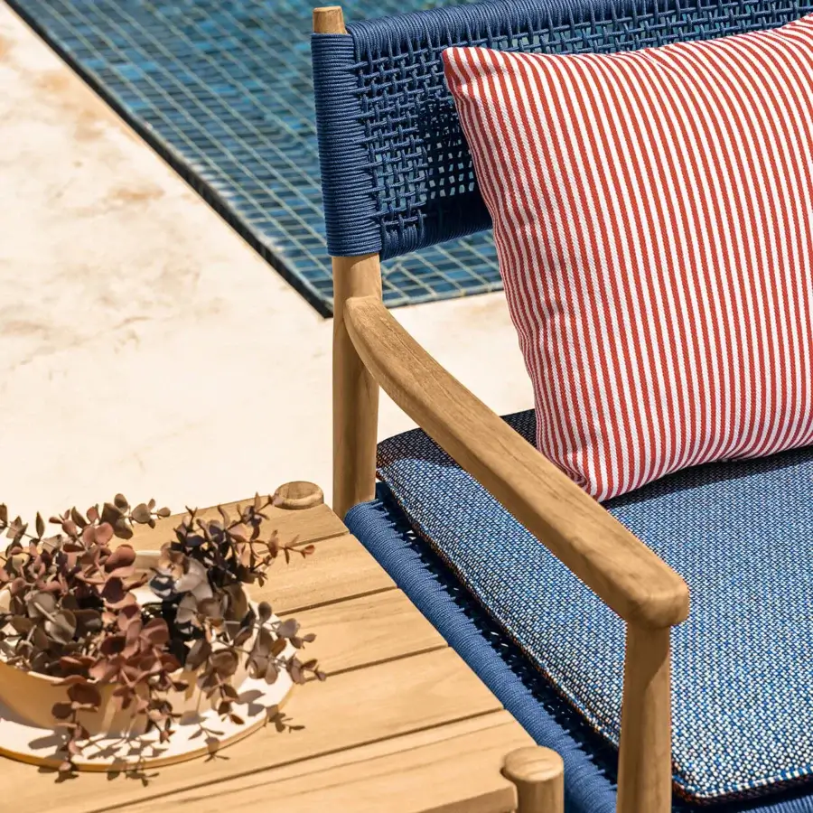 Distinguished Talenti Dolcevita Wood side table crafted in Italy with natural wood tone and smooth matte finish
