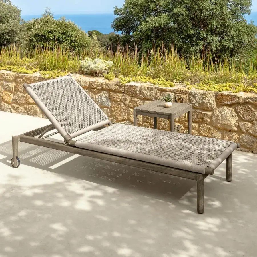 Distinguished Talenti Dolcevita Wood side table crafted in Italy with gray tones and clean lines