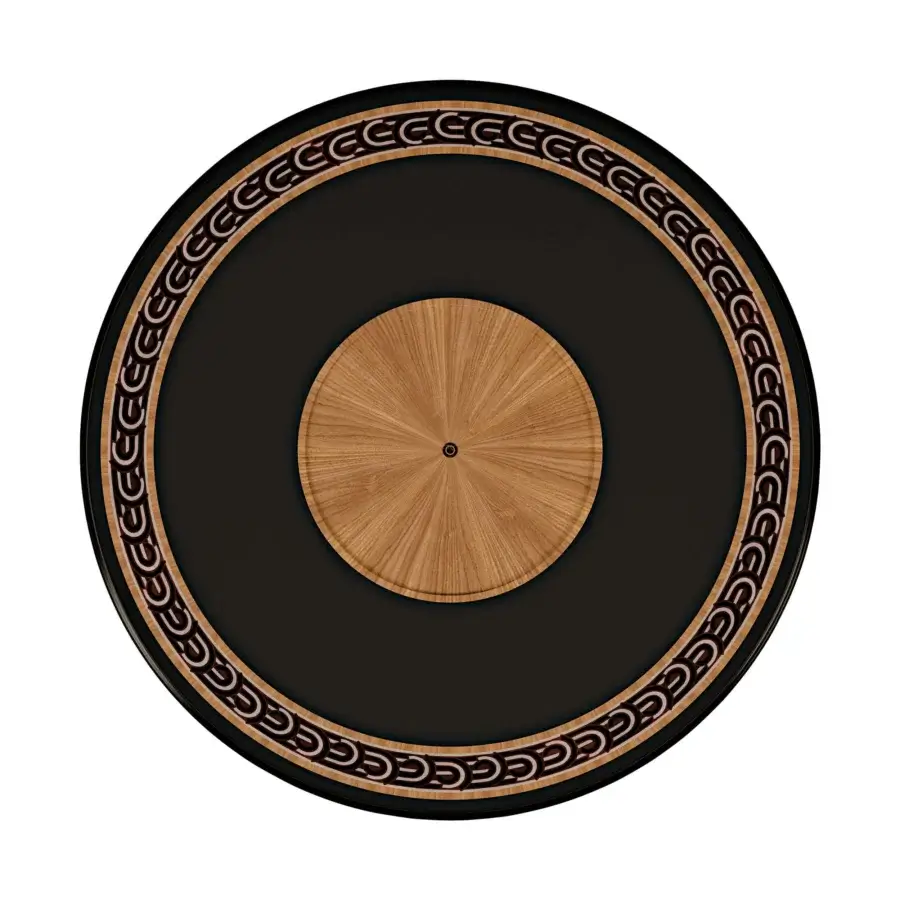 Elegant BelMondo by Bellotti Ezio Lexington Avenue table with concentric elements in light wood and dark center
