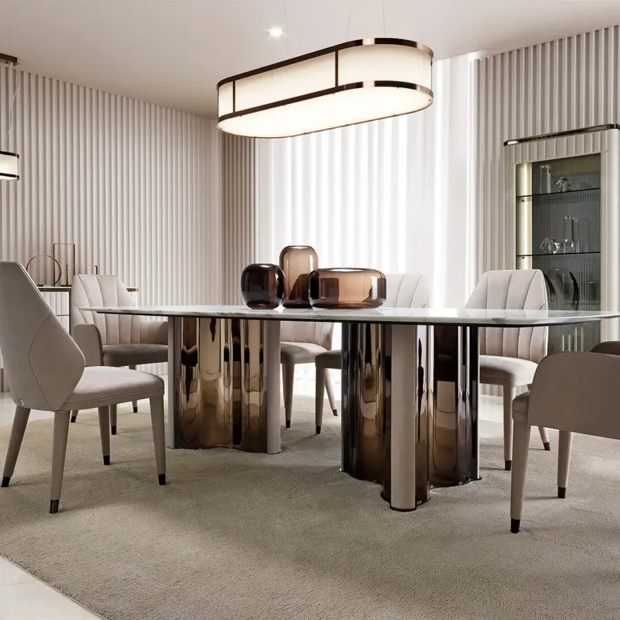 Superior DV Home Collection Elite chair with light beige velvet upholstery and varnished solid wood legs