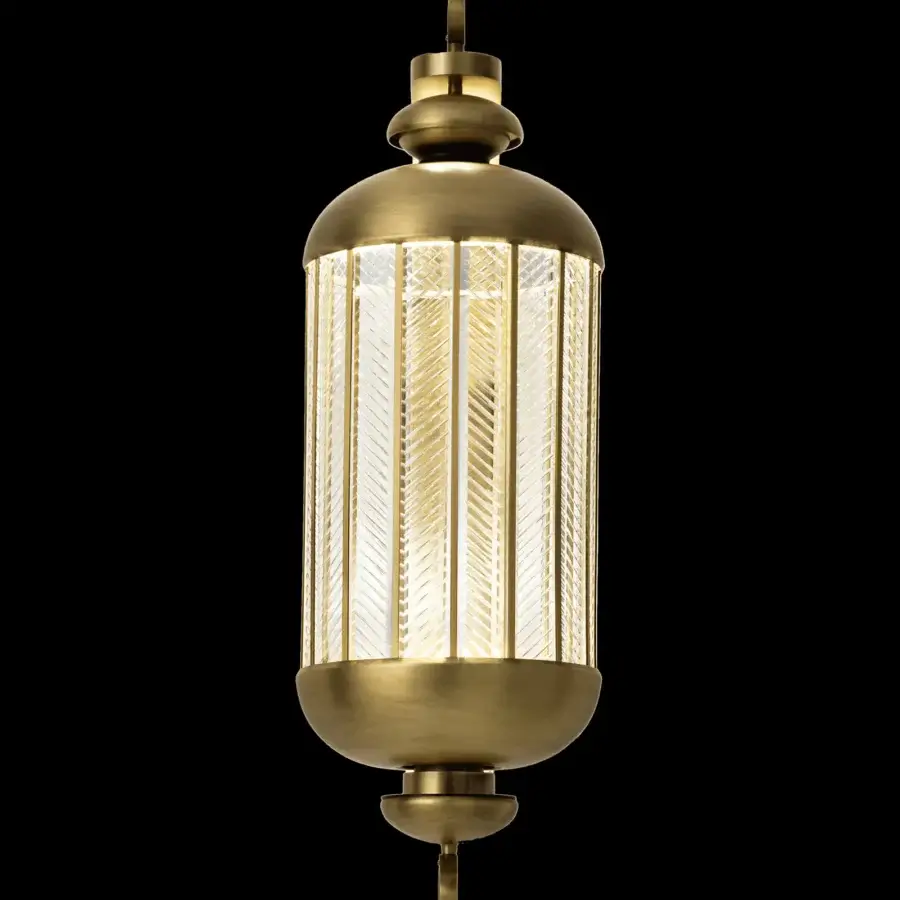 Superior Italamp Fata Morgana wall lamp crafted in metal with hand-carved glass and antique burnished finish