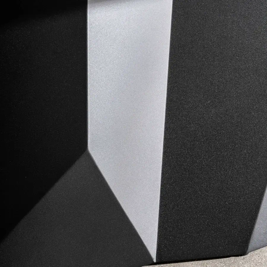 Exclusive Sovet Italia GranDeod table with lacquered metal base finished in silver and black with laminated ceramic top
