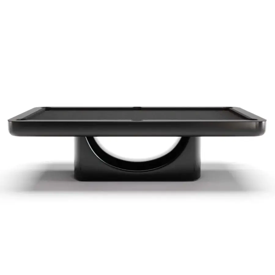 Elegant Vismara Mono pool table with slate playing surface and dark lacquered body crafted for sophisticated play