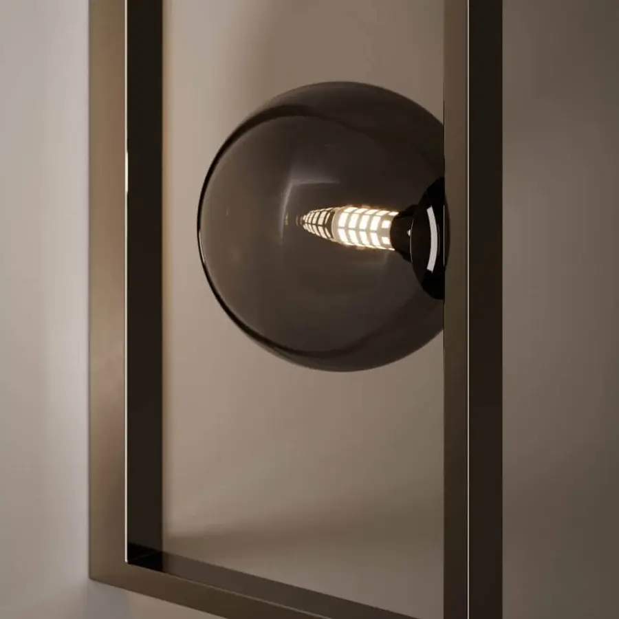Sophisticated VENICEM Mondrian wall lamp with white Murano blown glass and matte black nickel metal structure