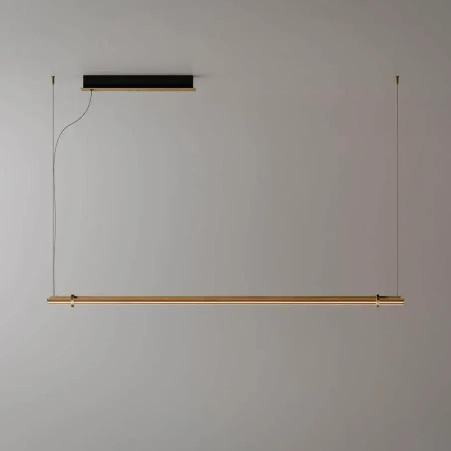 Exclusive VENICEM Optical Suspension lamp with a burnished brass structure and smoke grey glass trihedron diffuser